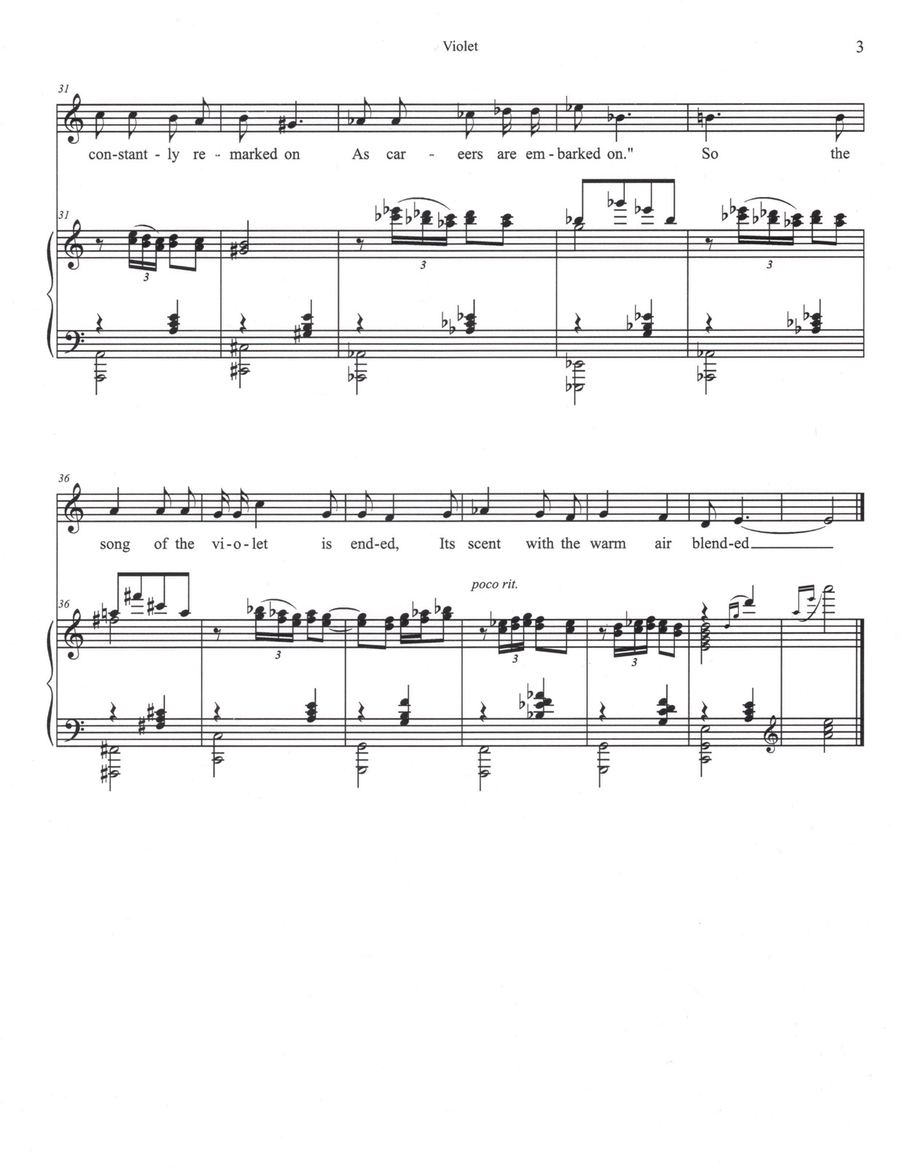 Five Spring Songs Piano, Vocal scores gallery preview page 3