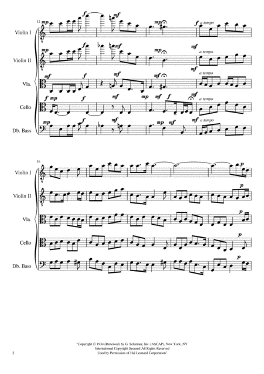 I Wonder As I Wander String Quintet scores gallery preview page 2