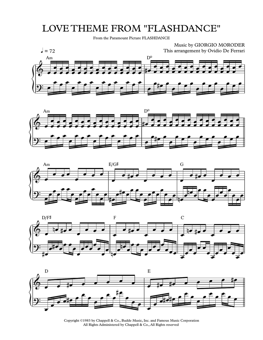 Love's Theme Piano Solo scores gallery preview page 1