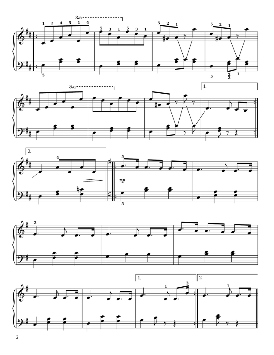 Waltz No. 11, Op. 70, No. 1 Easy Piano scores gallery preview page 2