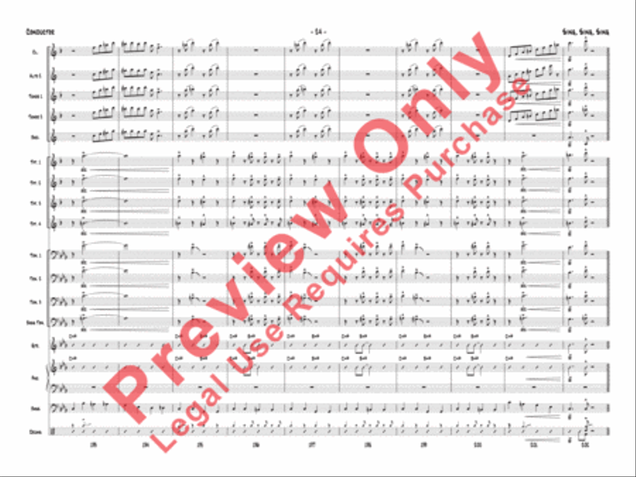 Sing, Sing, Sing Jazz Ensemble scores gallery preview page 27