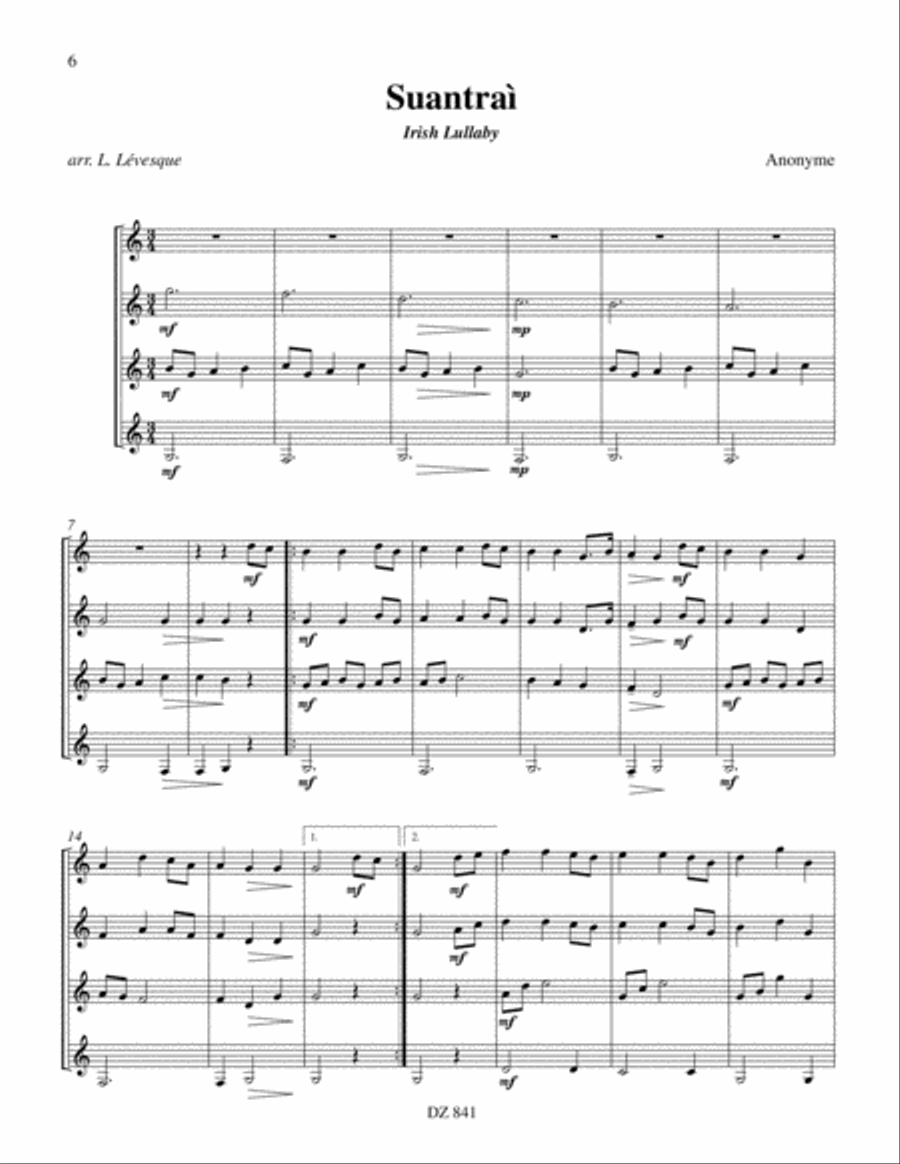 Two Celtic Lullabies Two Celtic Lullabies Guitar Ensemble scores gallery preview page 5
