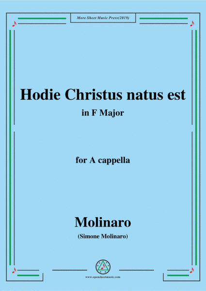 Molinaro-Hodie Christus natus est,in F Major,for A cappella image number null