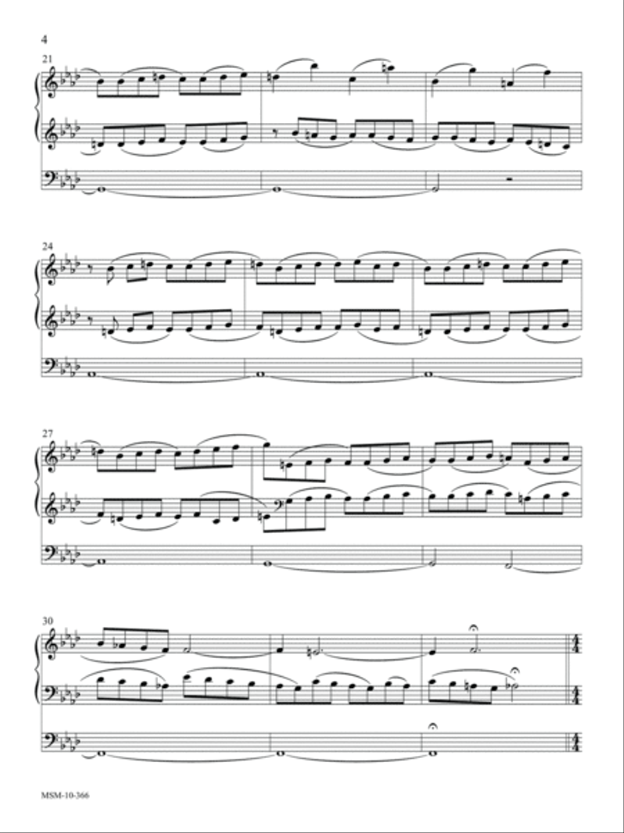 Four Chorale Preludes for Sunday Mornings Organ Solo scores gallery preview page 6