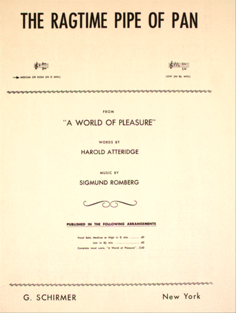 The Ragtime Pipe of Pan Voice scores gallery preview page 1