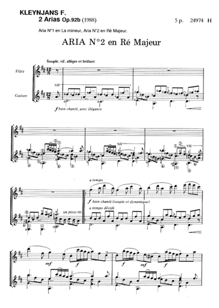Arias (2) Op. 92b