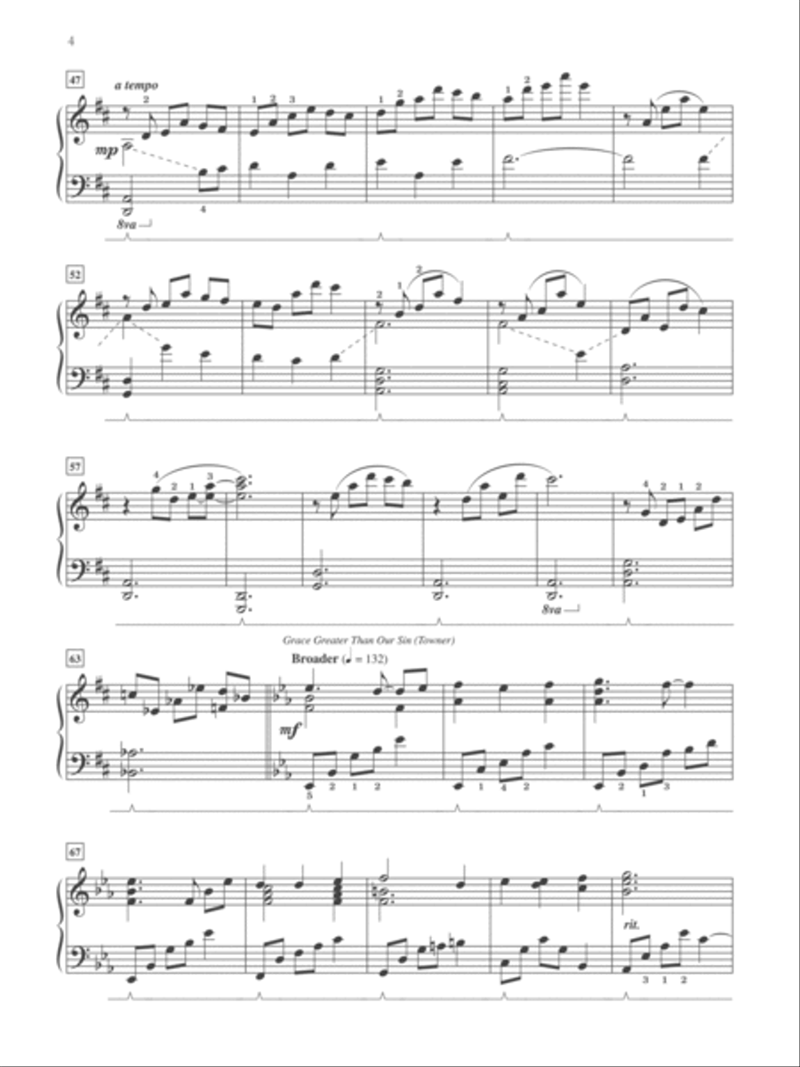 Great Things He Has Done: 10 Sacred Arrangements in a Variety of Styles Piano Solo scores gallery preview page 4