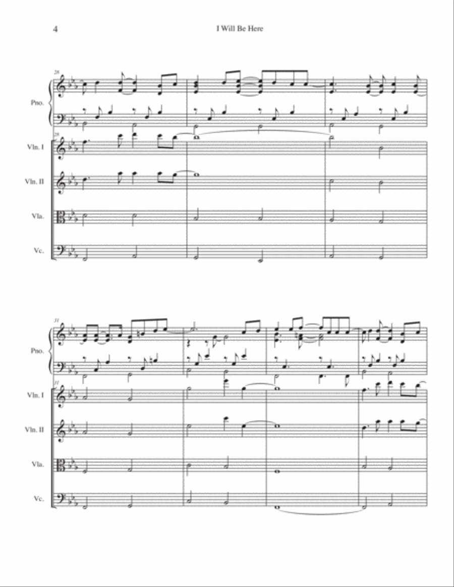I Will Be Here Small Ensemble scores gallery preview page 5