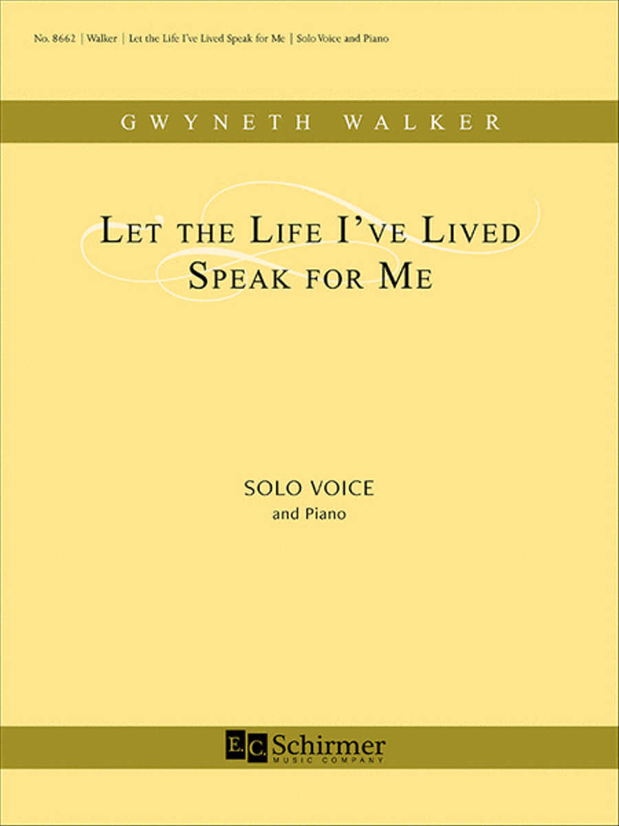 Let the Life I've Lived Speak for Me High Voice scores gallery preview page 1