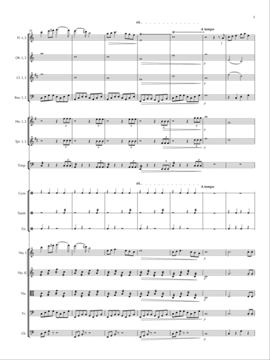 Short piece for Orchestra in A minor Full Orchestra scores gallery preview page 3