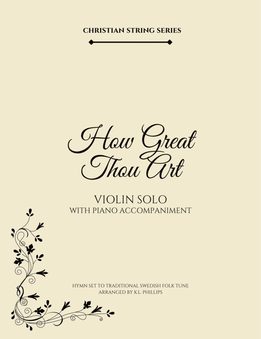 How Great Thou Art - Violin Solo with Piano Accompaniment image number null