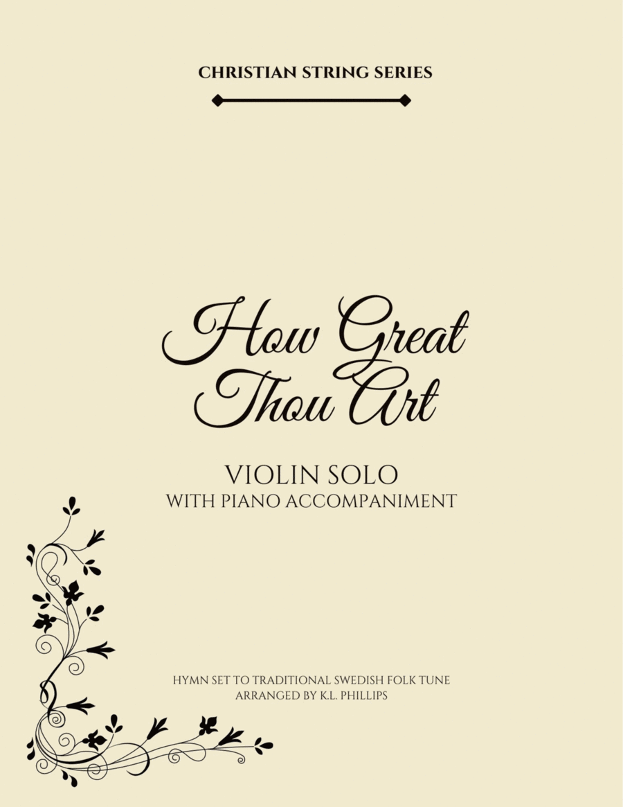 How Great Thou Art - Violin Solo with Piano Accompaniment Violin Solo scores gallery preview page 1