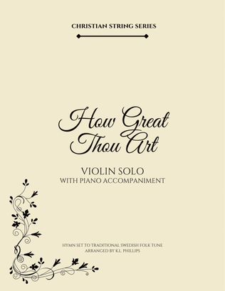 Book cover for How Great Thou Art - Violin Solo with Piano Accompaniment