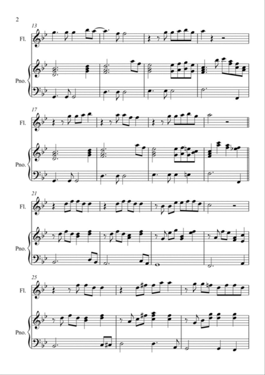 Peaceful Serenity - Flute and Piano Flute Solo scores gallery preview page 2