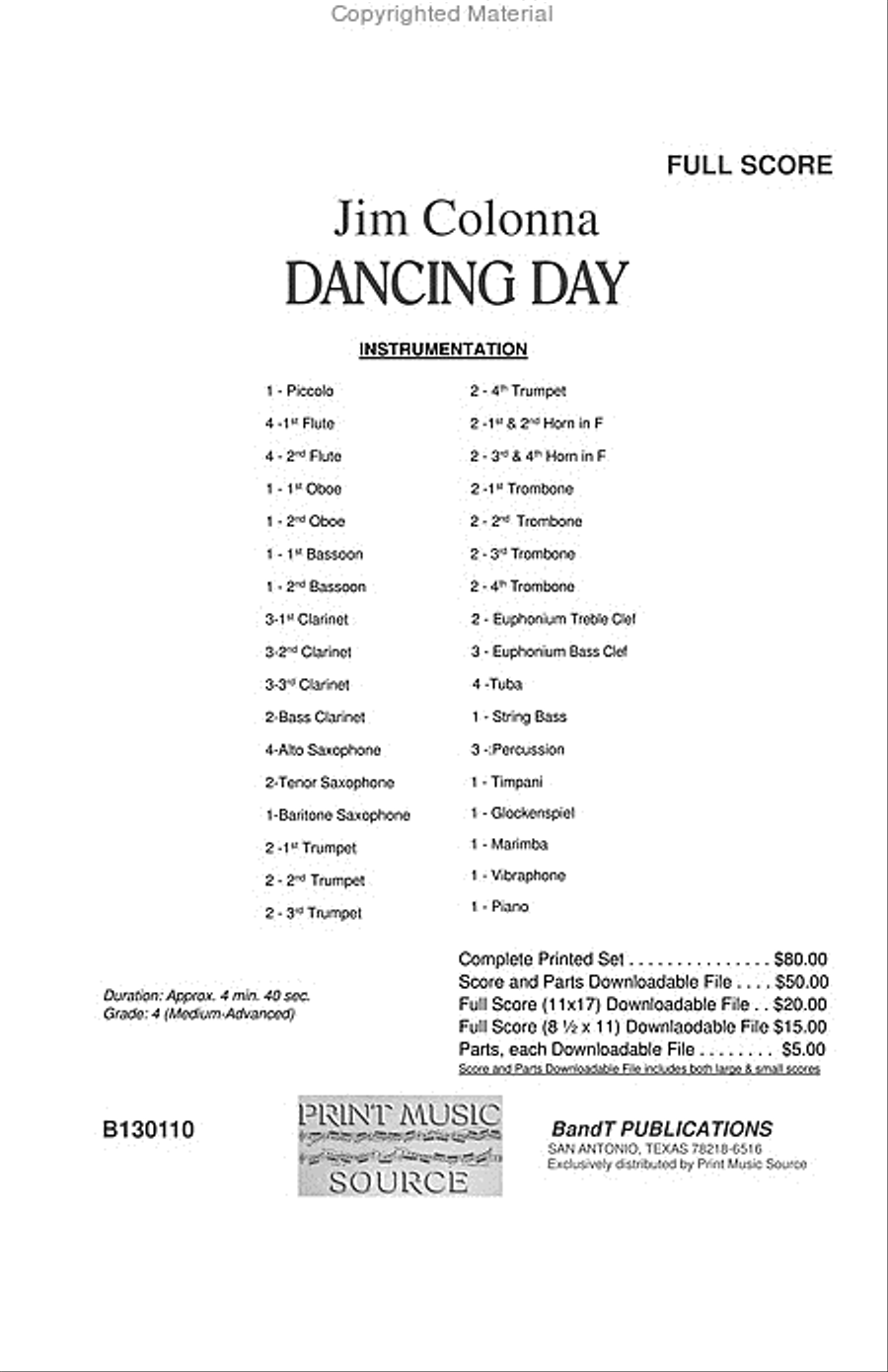 Dancing Day Dancing Day Concert Band scores gallery preview page 2