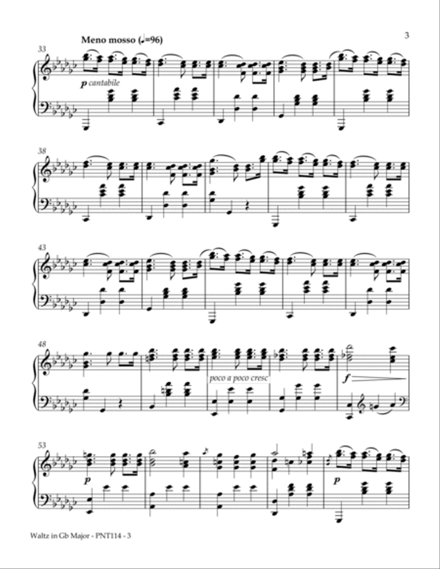 Waltz in Gb major, Opus 70, No 1 Piano Method scores gallery preview page 3