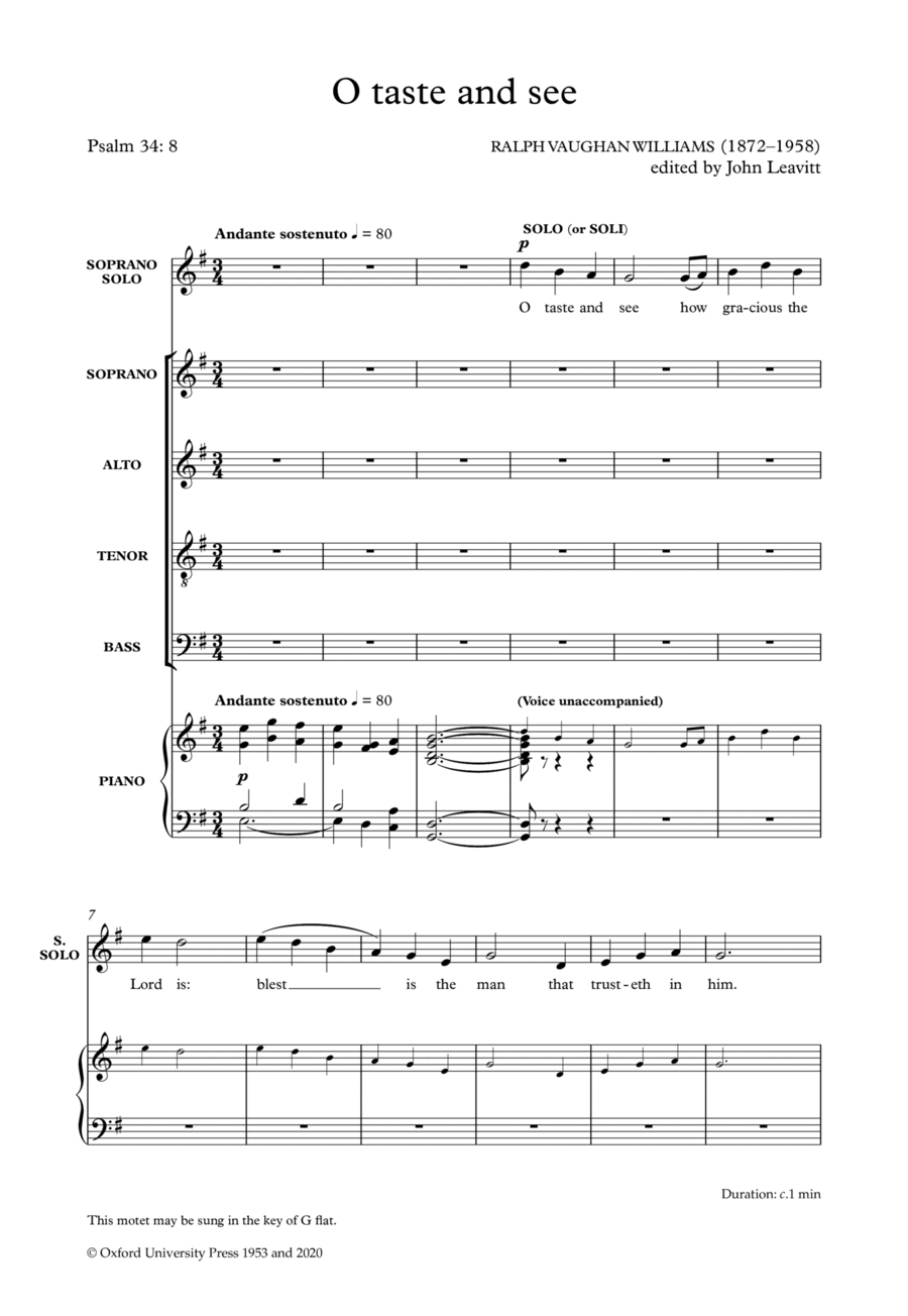 O taste and see 4-Part scores gallery preview page 1