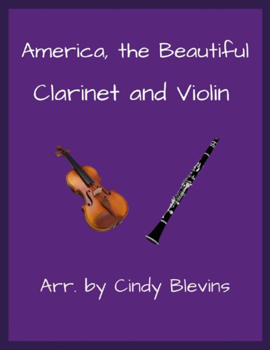 America, the Beautiful, Clarinet and Violin Clarinet scores gallery preview page 1