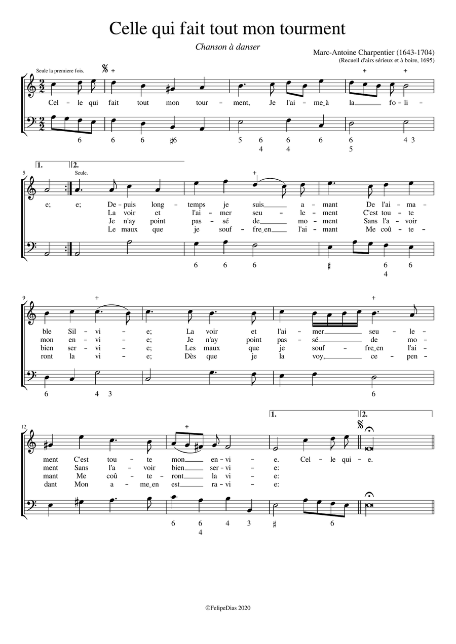 Celle qui fait tout mon tourment High Voice scores gallery preview page 1