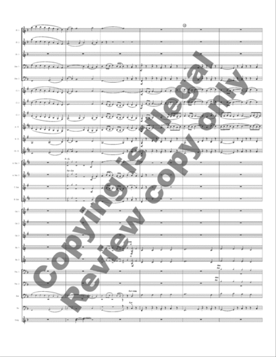 Rhosymedre, Prelude On a Welsh Hymn Tune Concert Band scores gallery preview page 3