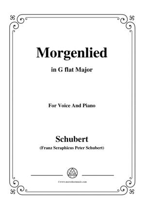 Schubert-Morgenlied,in G flat Major,for Voice&Piano