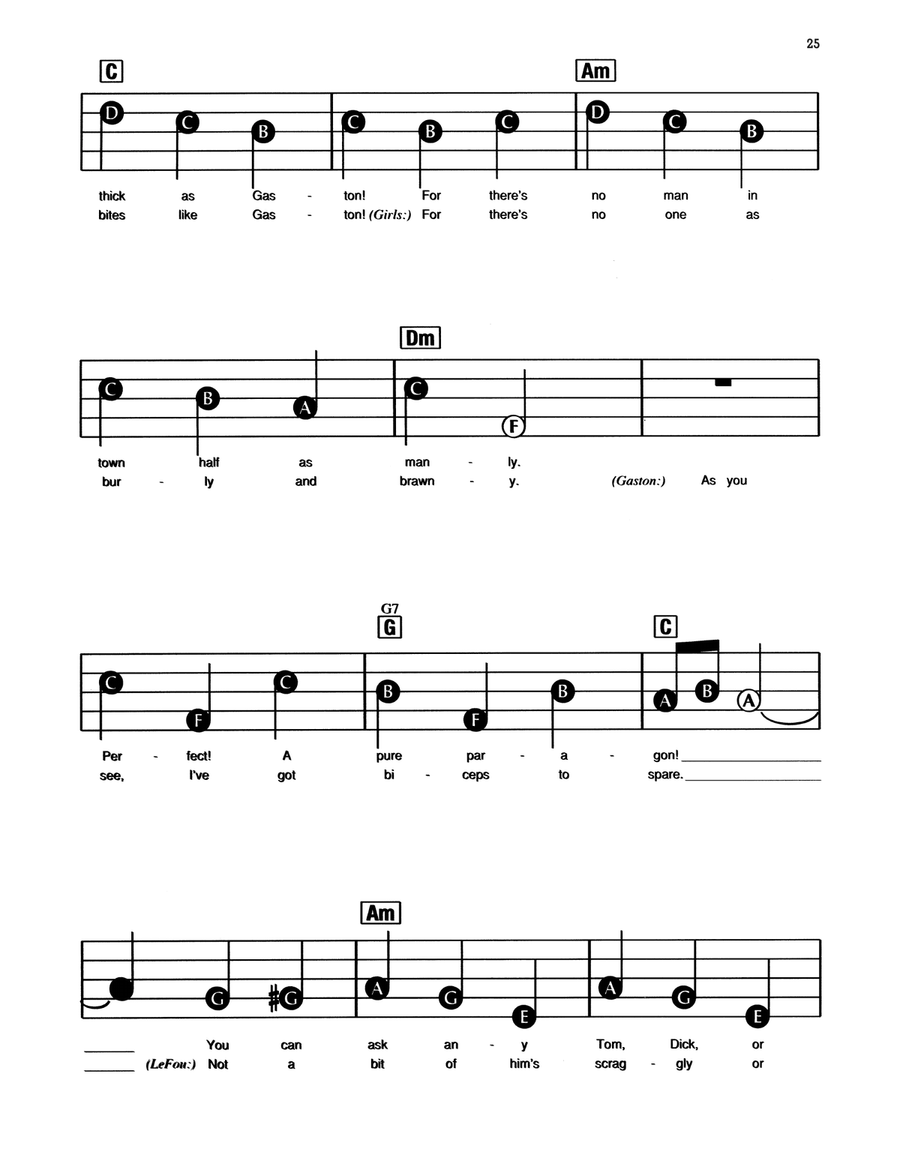 Gaston (from Beauty And The Beast) Electronic Keyboard - Digital Sheet Music page 4