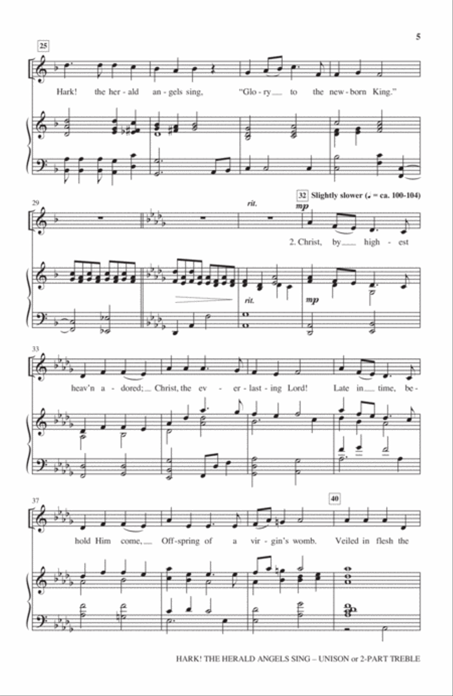 Hark! The Herald Angels Sing Choir scores gallery preview page 4