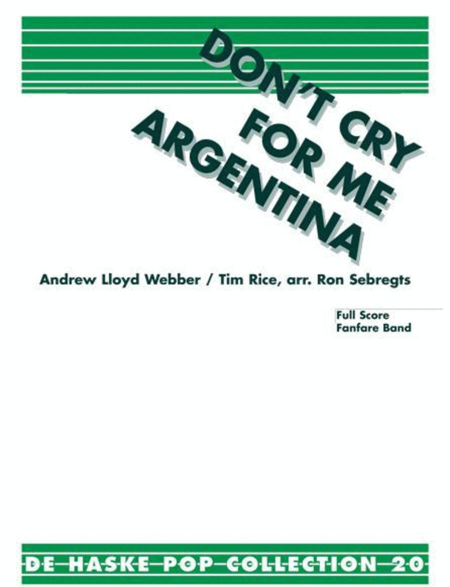 Don't cry for me Argentina Fanfare Band scores gallery preview page 1