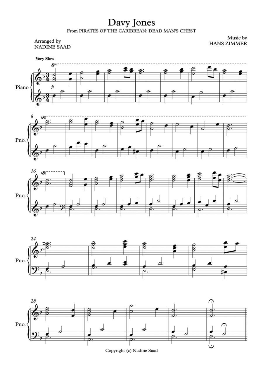 Davy Jones Davy Jones Piano Solo scores gallery preview page 1