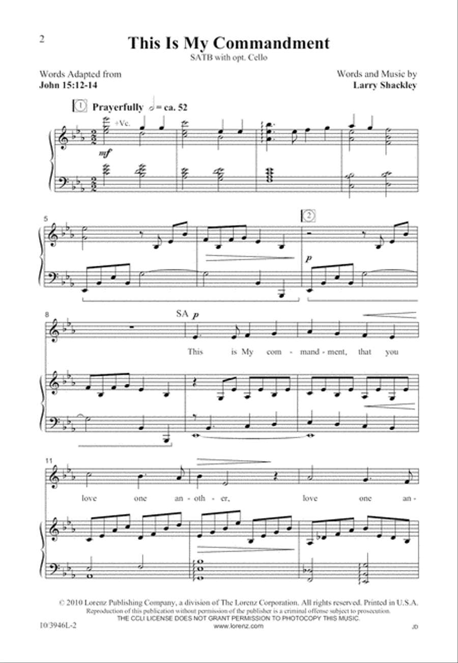 This Is My Commandment 4-Part scores gallery preview page 3