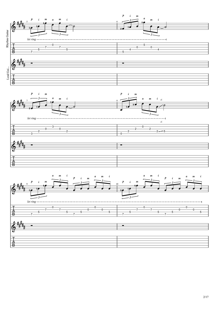 Rediscovered Electric Guitar scores gallery preview page 2