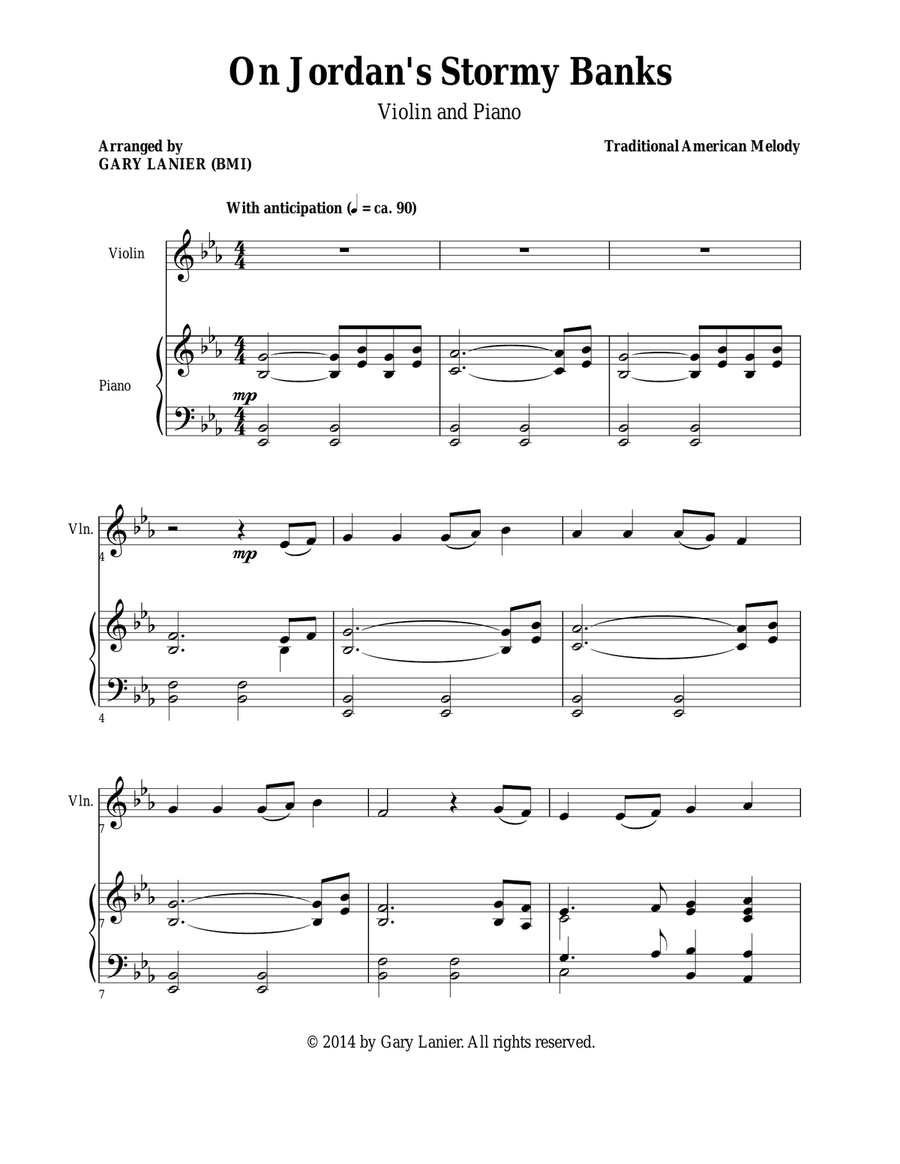 THREE GOSPEL HYMNS (Duets for Violin & Piano) Violin scores gallery preview page 3