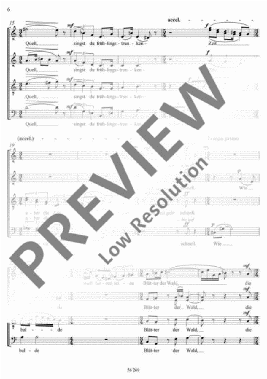 Sechs Eichendorff-Gesänge Mixed Choir scores gallery preview page 7