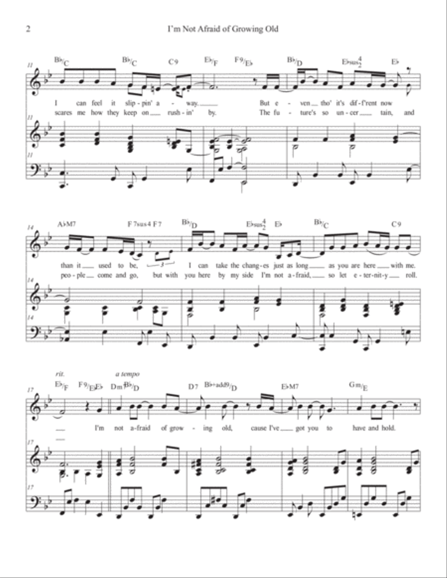 I'm Not Afraid of Growing Old Voice scores gallery preview page 2