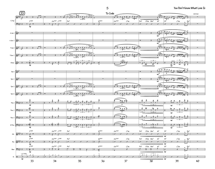 You Don't Know What Love Is Jazz Ensemble scores gallery preview page 5