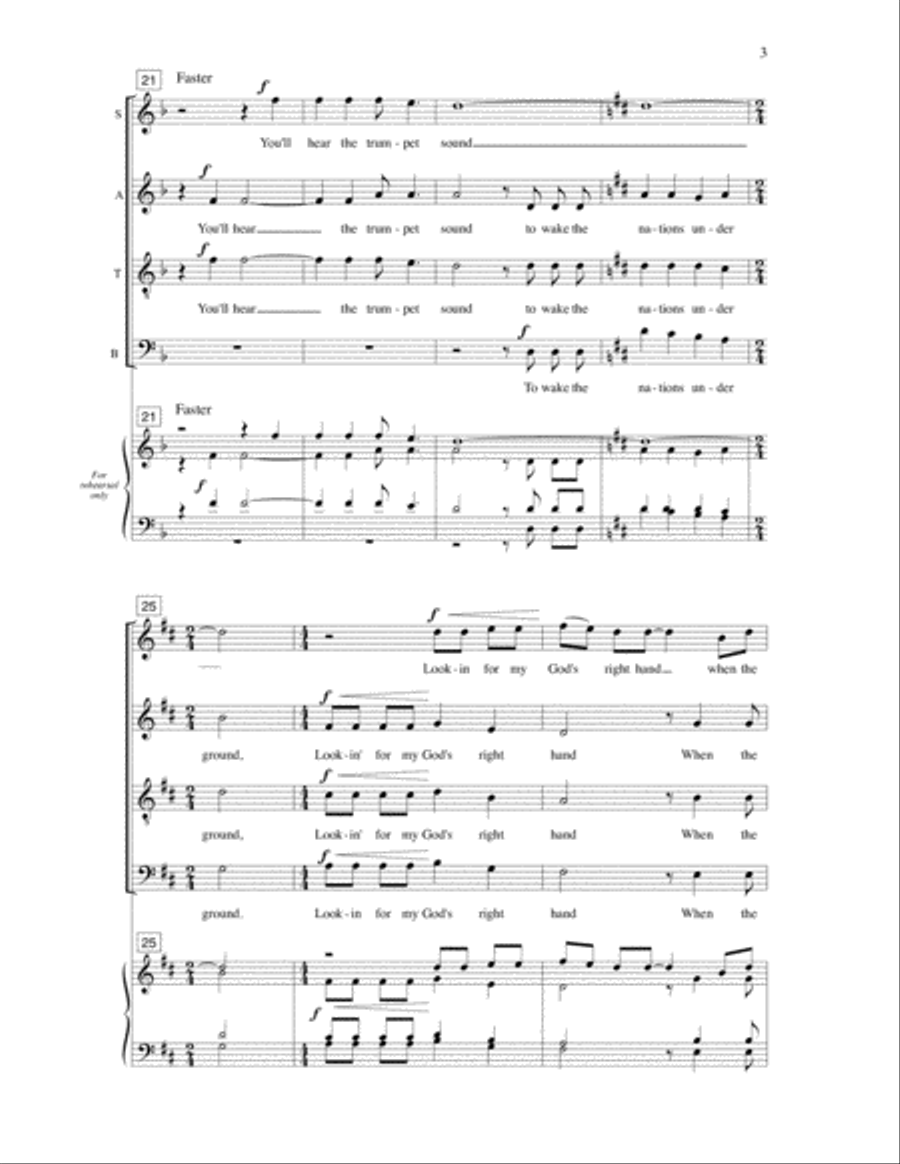 My Lord, What a Moanin' 4-Part scores gallery preview page 3