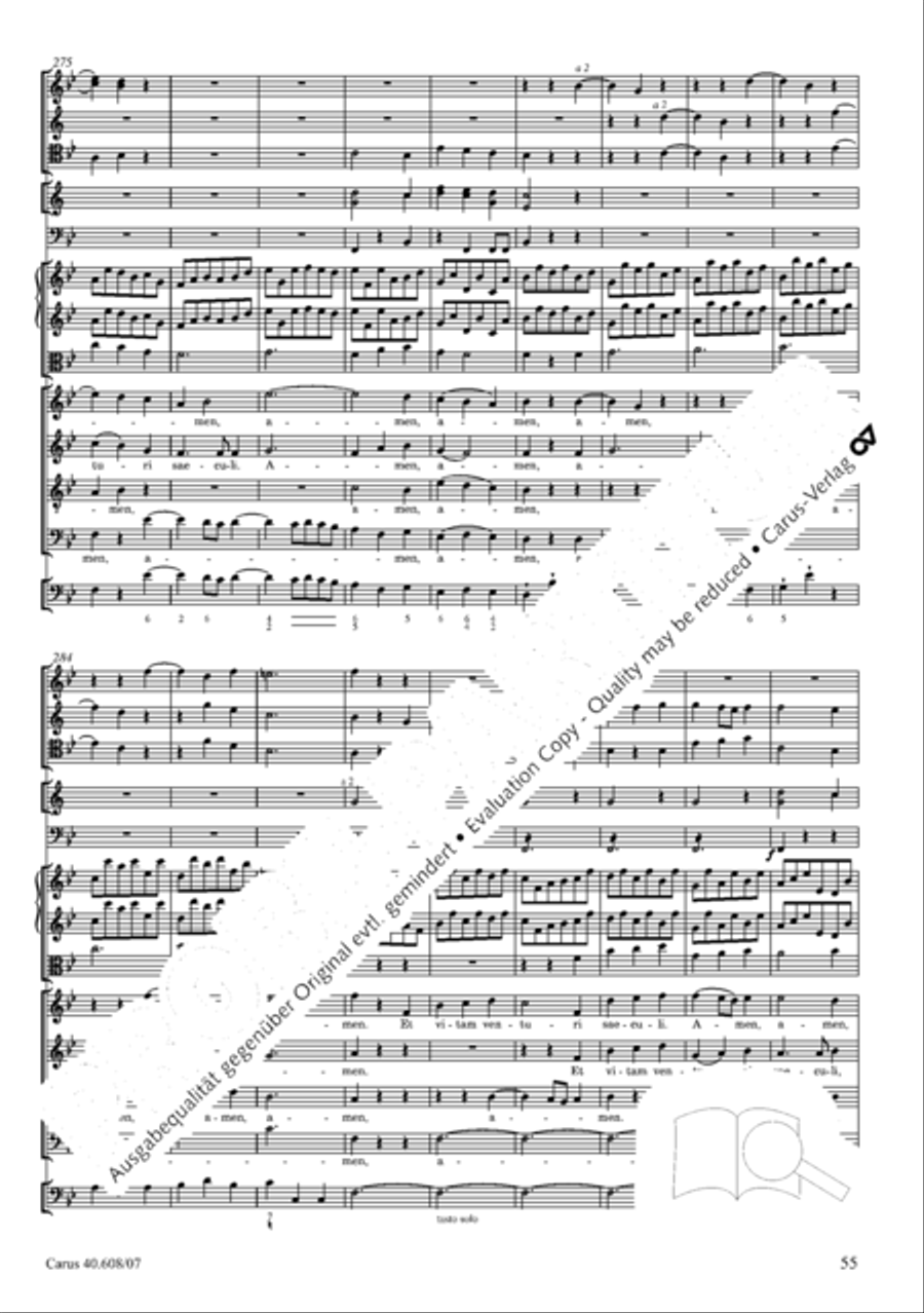 Missa Sancti Bernardi von Offida in B 4-Part scores gallery preview page 70