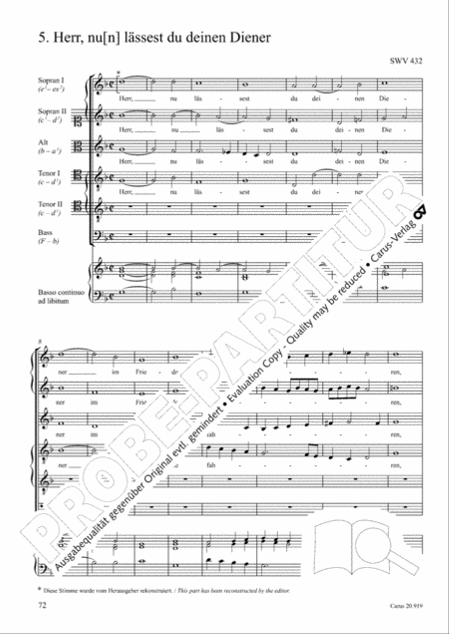 Opera varia I. Works with 1-7 parts (Complete edition, vol. 19) [Werke mit 1-7 obligaten Stimmen] Score scores gallery preview page 129