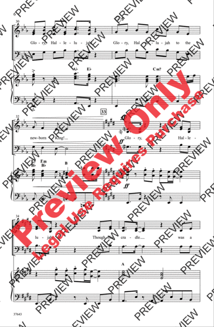 Christmas Glory Hallelujah 3-Part scores gallery preview page 6