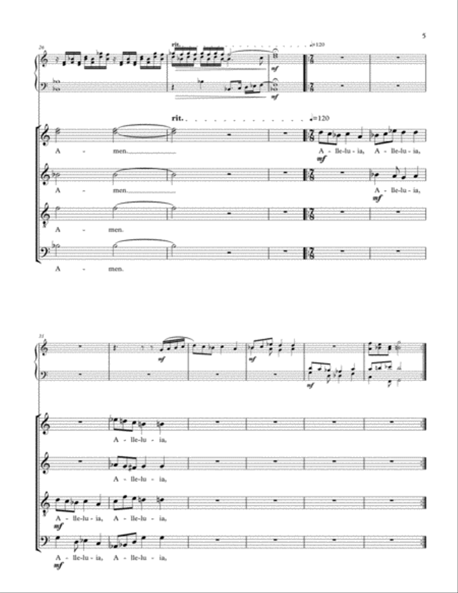 Lord Christ is Risen Lord Christ is Risen 4-Part scores gallery preview page 5