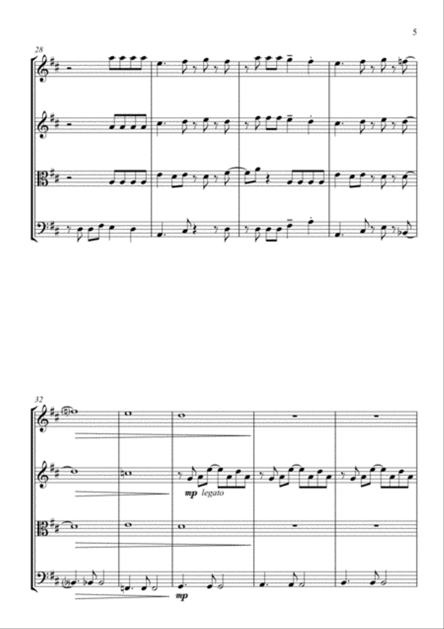 Every Little Thing She Does Is Magic String Quartet scores gallery preview page 5