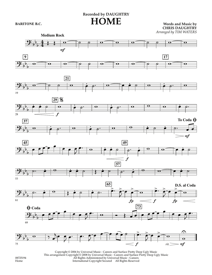 Home - Baritone B.C. Concert Band scores gallery preview page 1