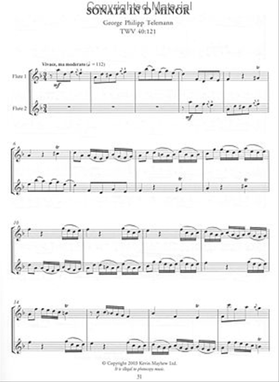 Six Canonic Sonatas Flute Solo scores gallery preview page 3