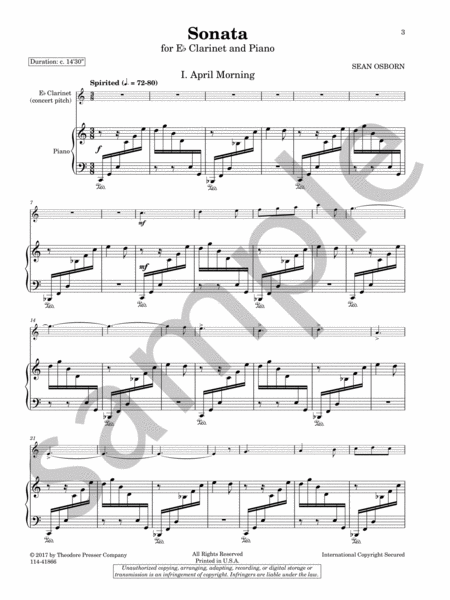Sonata for Eb Clarinet and Piano