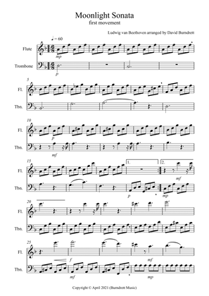 Moonlight Sonata (1st movement) for Flute and Trombone Duet