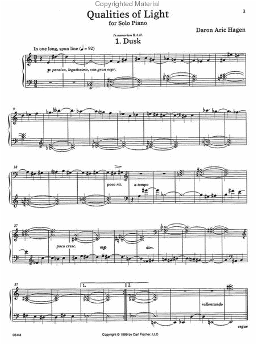 Qualities of Light Qualities of Light Piano Solo scores gallery preview page 2