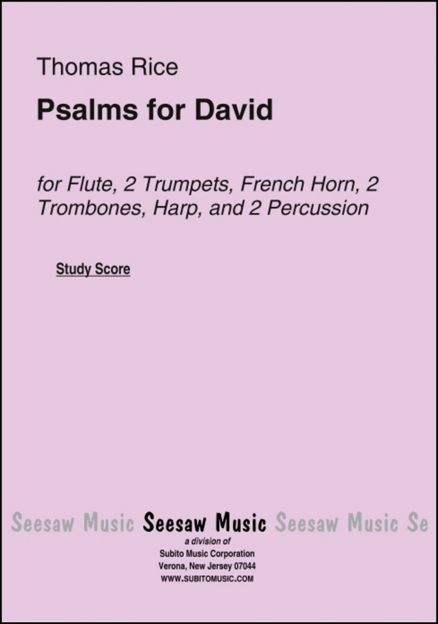 Psalms for David Flute scores gallery preview page 1