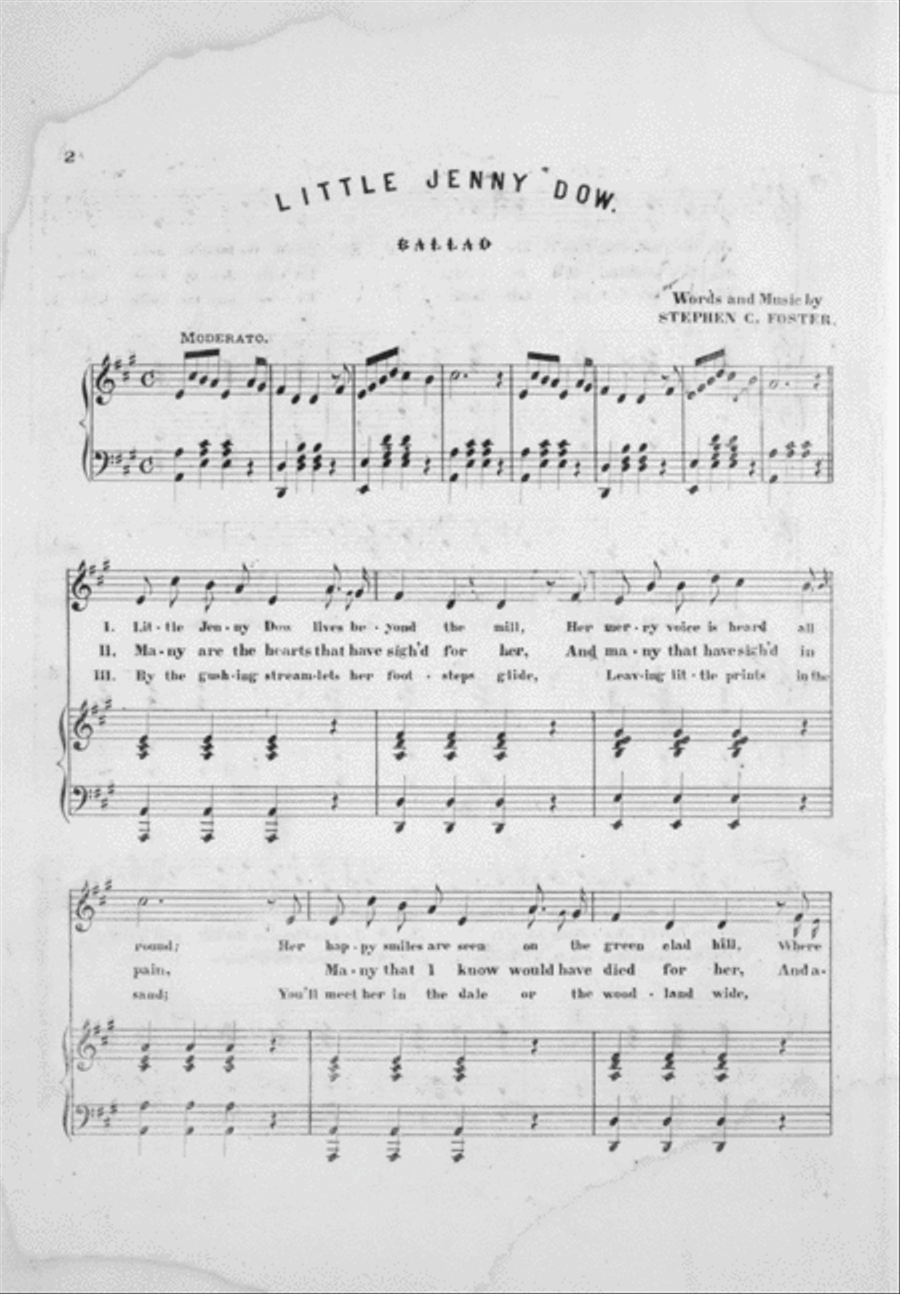 Little Jenny Dow. Ballad 4-Part scores gallery preview page 2
