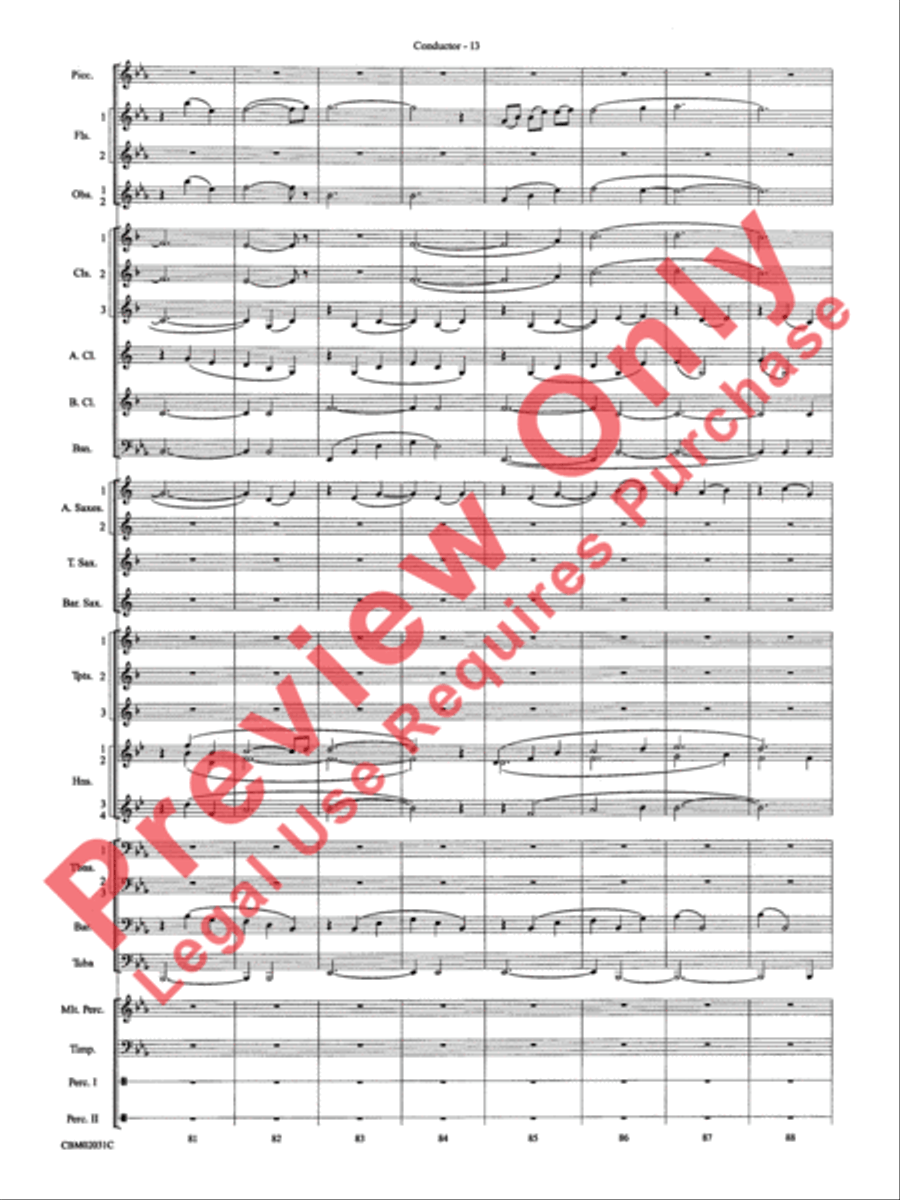 Band of Brothers, Symphonic Suite from Concert Band scores gallery preview page 16