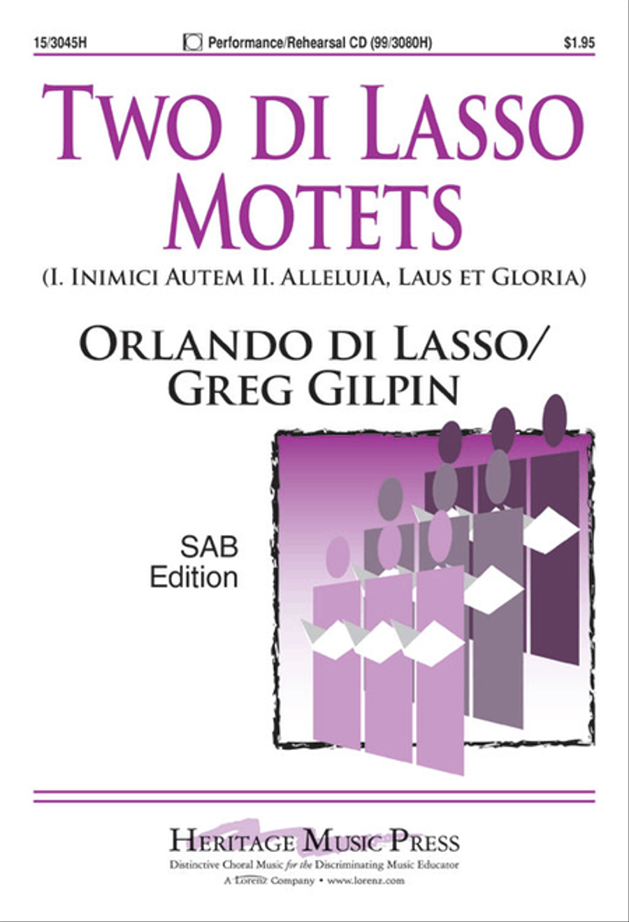 Two di Lasso Motets 3-Part scores gallery preview page 1